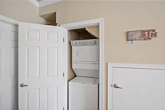 a utility room with a washer and dryer