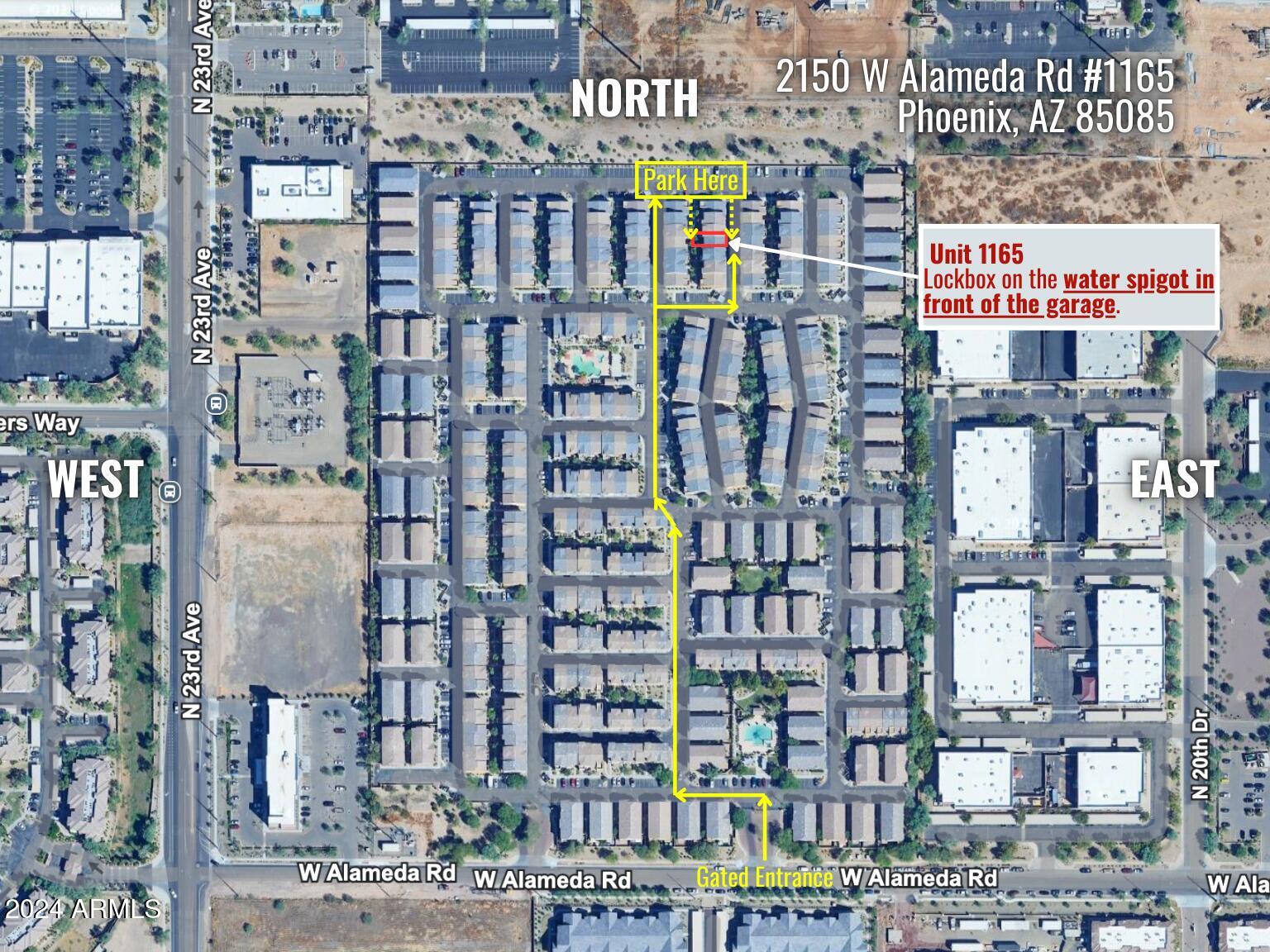 2150 West Alameda Road, Unit 1165 Phoenix, AZ 85085 - Photo 28 of 28 Parking Map - Alameda Unit 1165 (1)