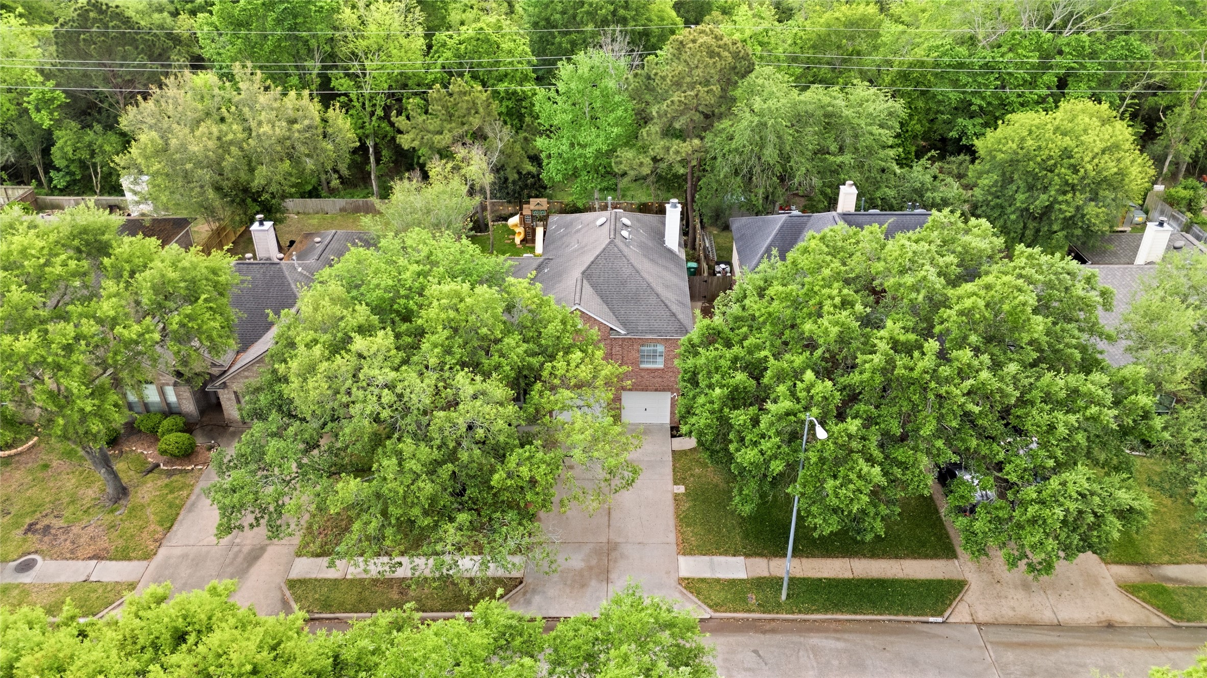 20907 Nettlebrook Lane Katy, TX 77450 - Photo 42 of 46 The aerial perspective captures both scale and layout of the lot. Notice there are no back neighbors.