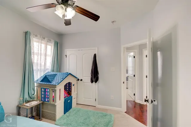 a view of a park with slide