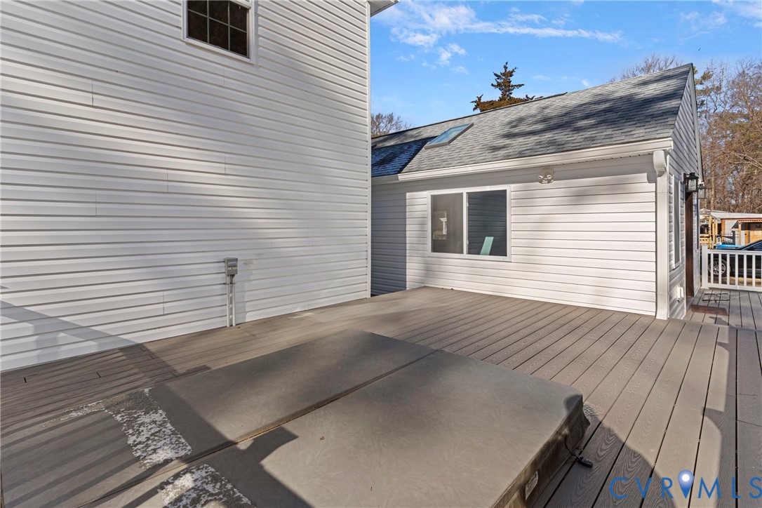 8059 Varina Road Henrico, VA 23231 - Photo 34 of 45 a view of a house with wooden deck