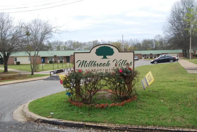a view of a park with welcome board