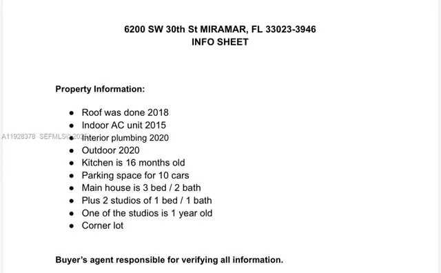 $510,000 | 6200 Southwest 30th Street, Miramar, FL 33023
