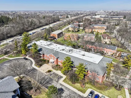 an aerial view of a city