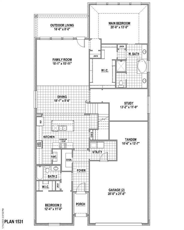 2137 Ten Mile Crk Road Celina, TX 75009 - Photo 2 of 5 1st Level Floor plan