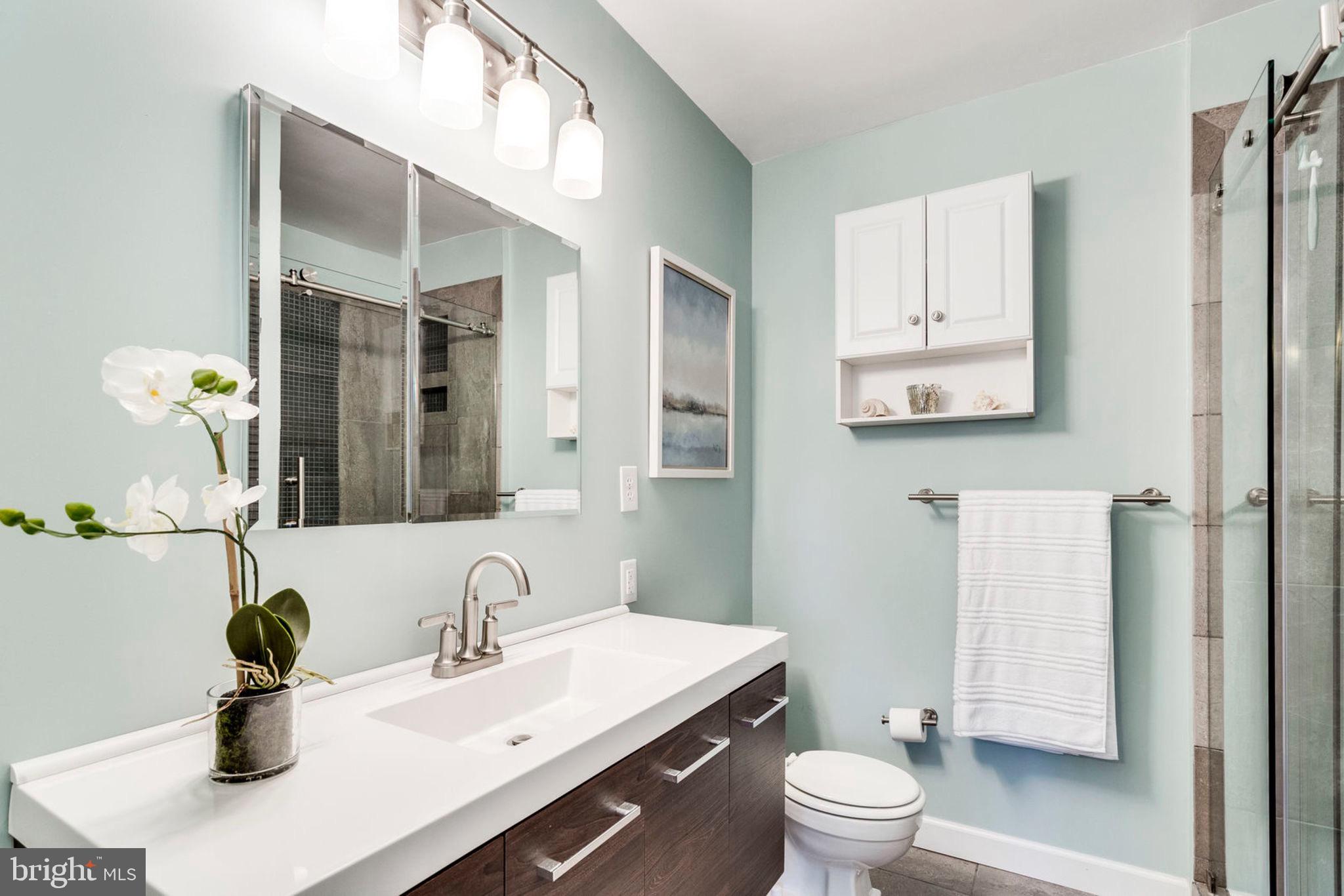 3002 Farm Road Alexandria, VA 22302 - Photo 21 of 40 Attached master bathroom with floating vanity