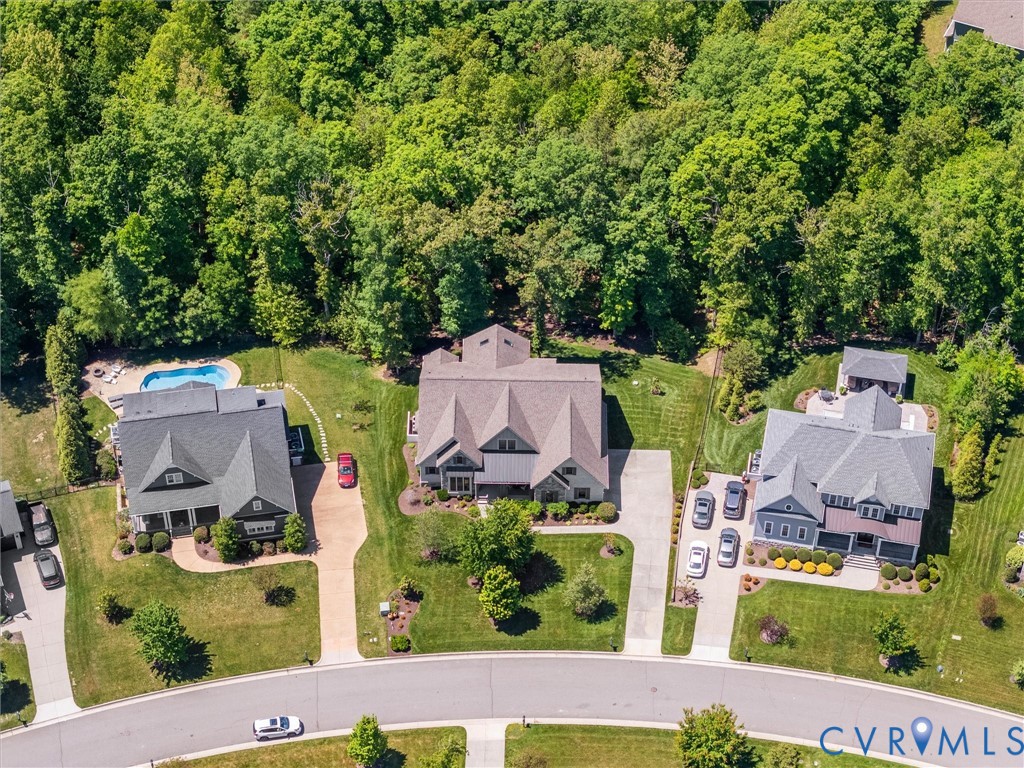 16131 Binley Road Midlothian, VA 23112 - Photo 91 of 99 an aerial view of a house with a yard basket ball court and outdoor seating