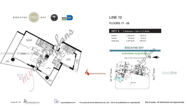 $995,000 | 900 Biscayne Boulevard, Unit 2312, Miami, FL 33132