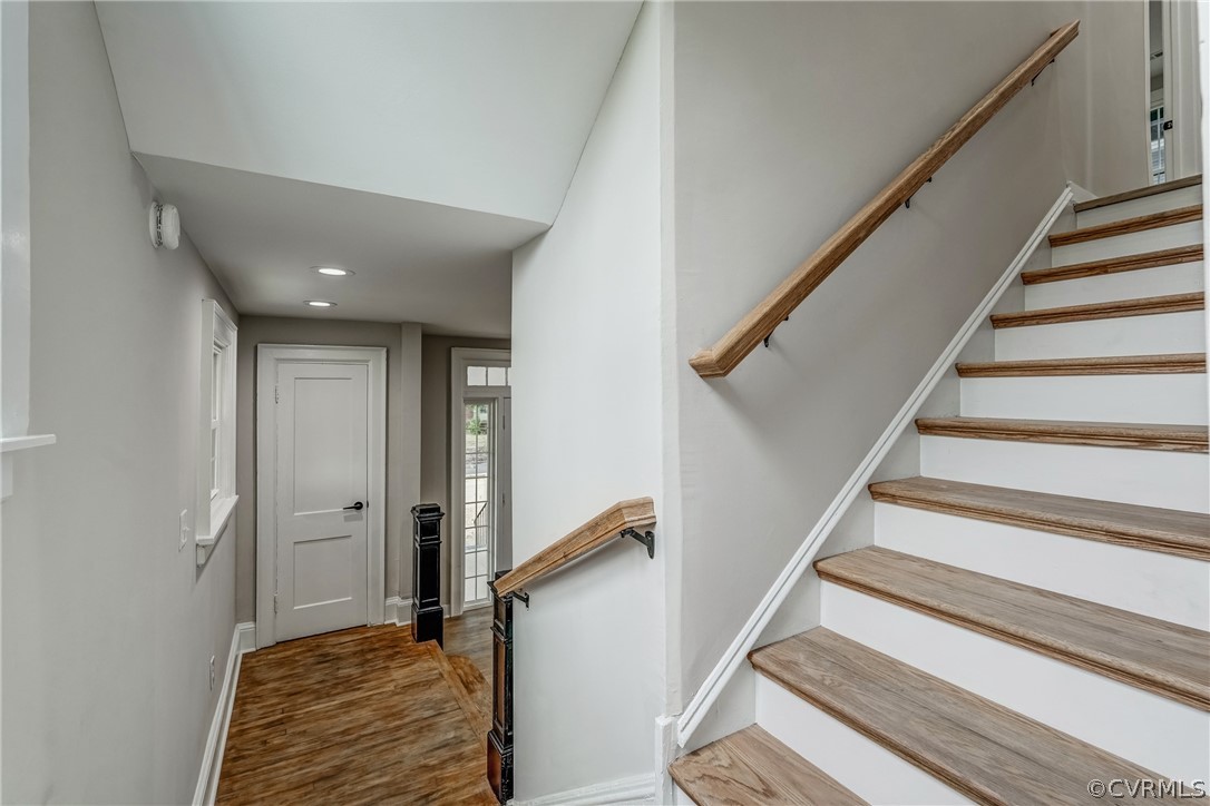811 Overbrook Road Richmond, VA 23222 - Photo 22 of 50 Stairs with hardwood / wood-style flooring