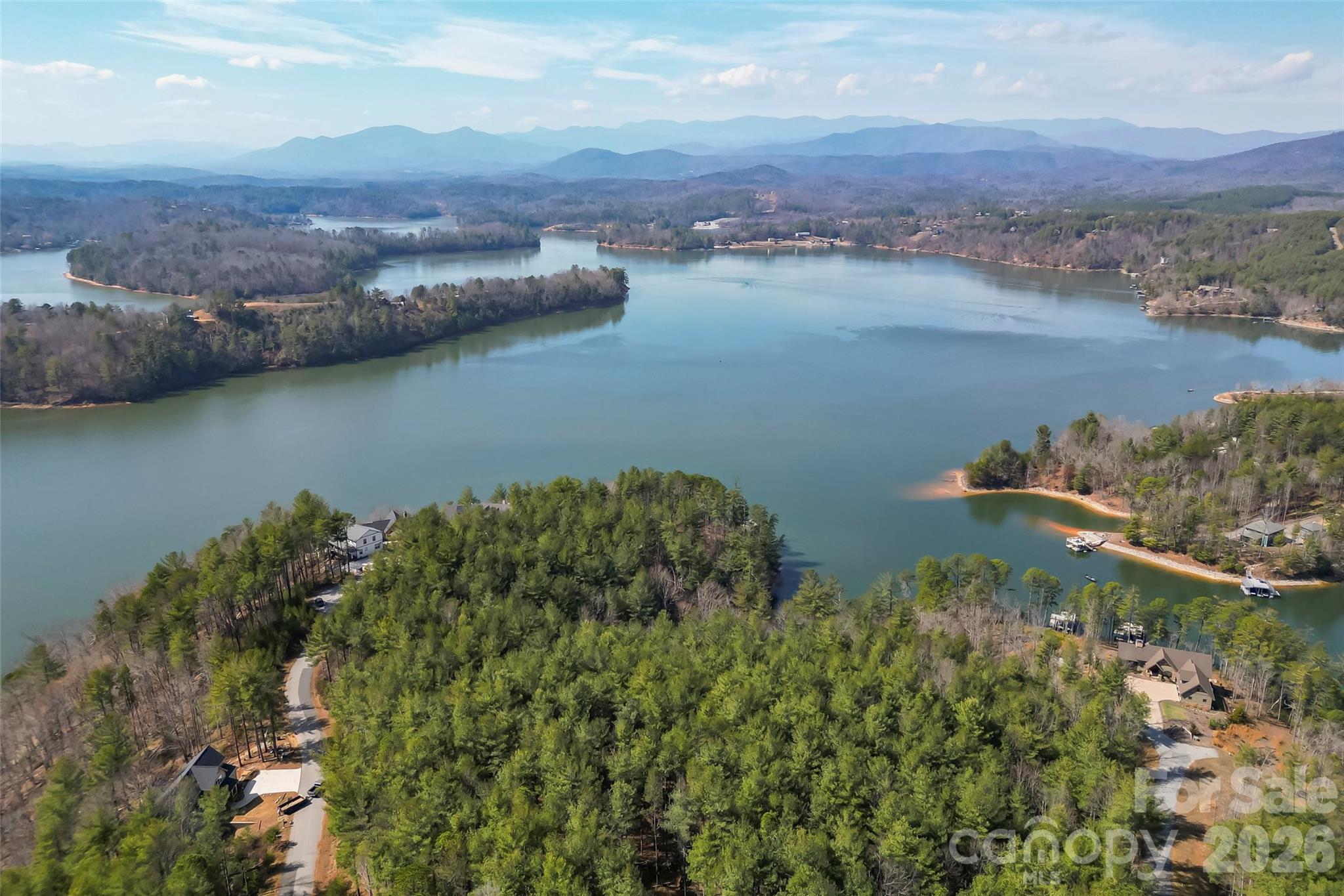 154 West Point Drive Nebo, NC 28761 - Photo 6 of 21 an aerial view of valley and lake