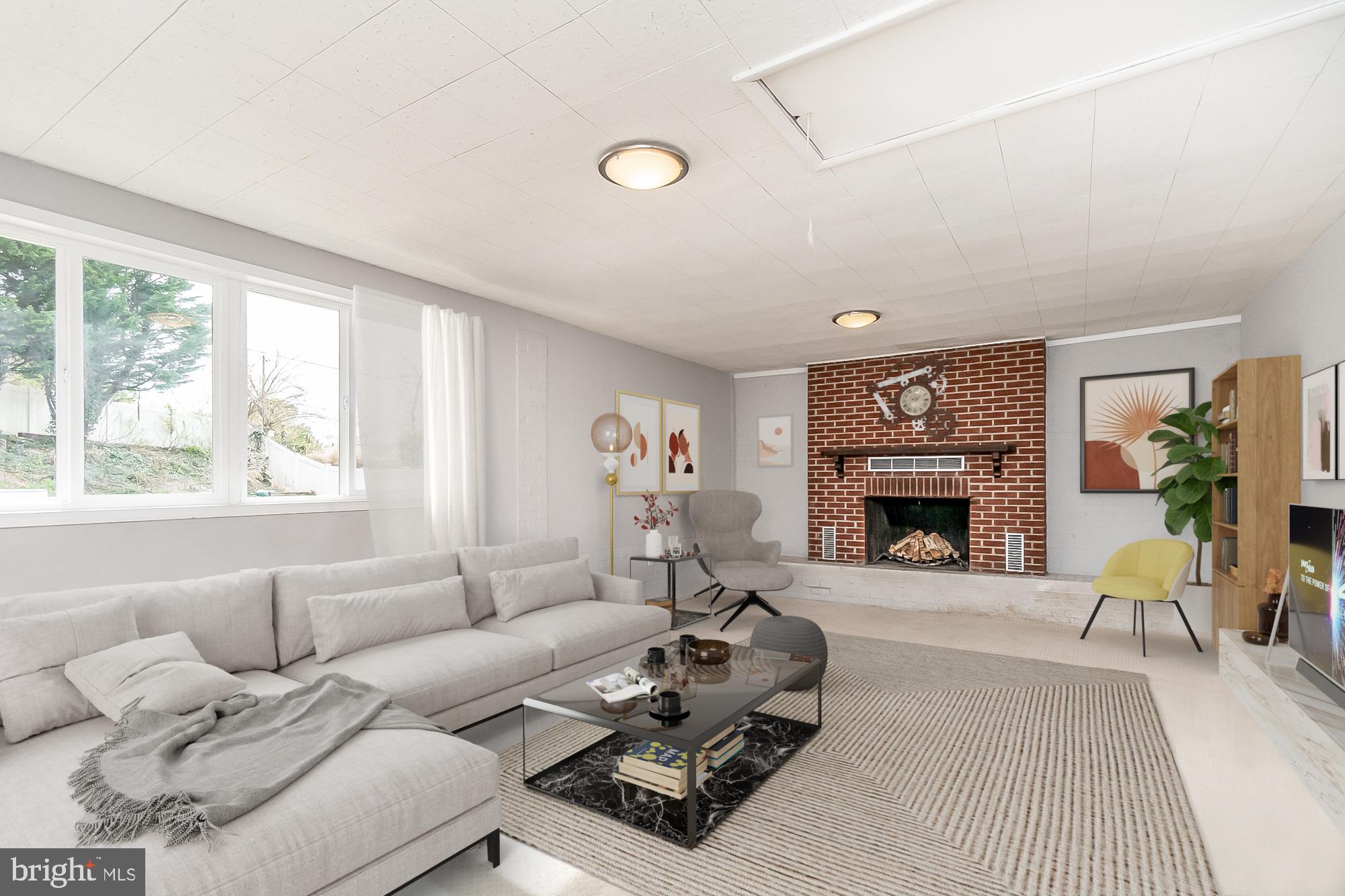 1522 National Rosedale, MD 21237 - Photo 7 of 41 Main level family room with brick hearth wood FP