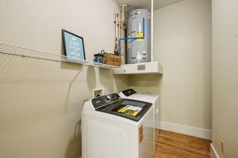 a room with storage and utility