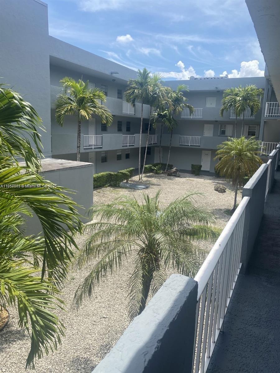 a view of a backyard