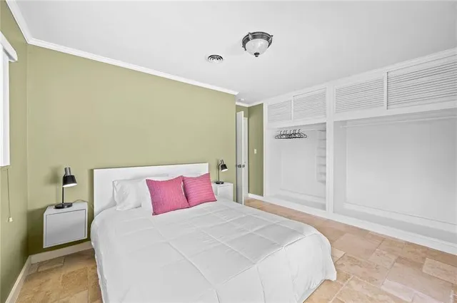a kitchen with counter top space and appliances