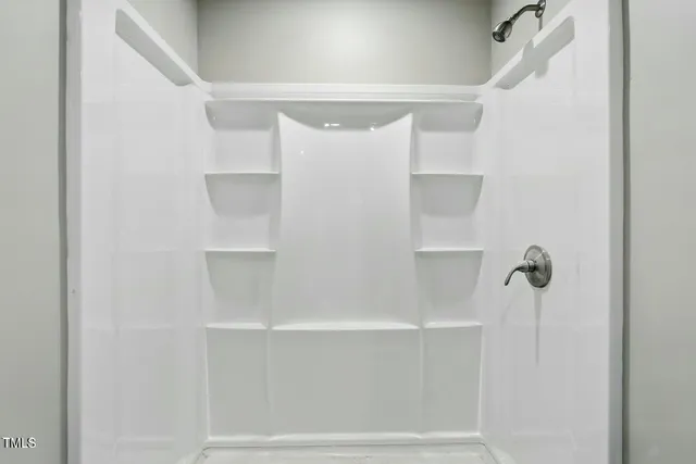 a close up of a shower