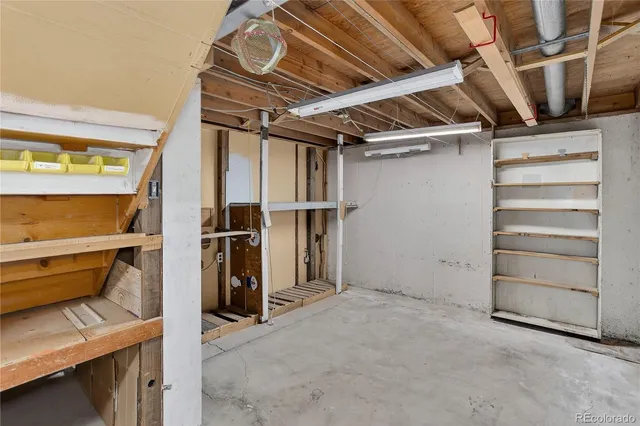 a view of a hallway with an empty room