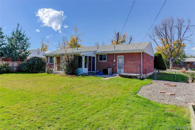 a view of a field with a big yard