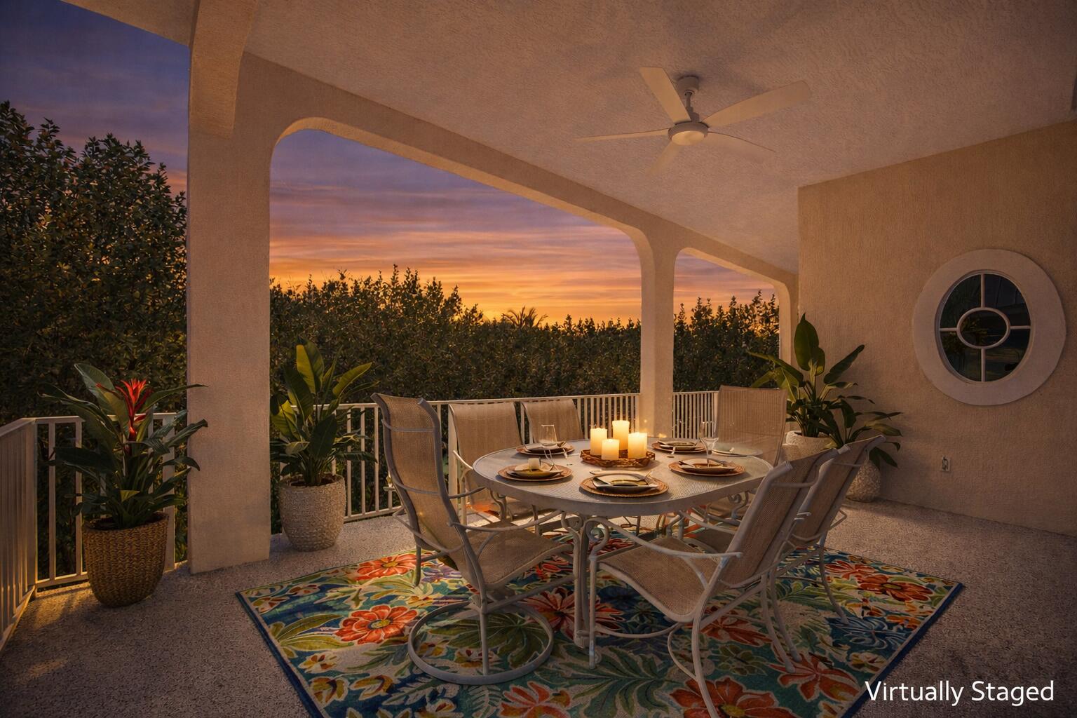 247 Apache Street Tavernier, FL 33070 - Photo 14 of 94 Outdoor Dining Staged 2 at Twilight