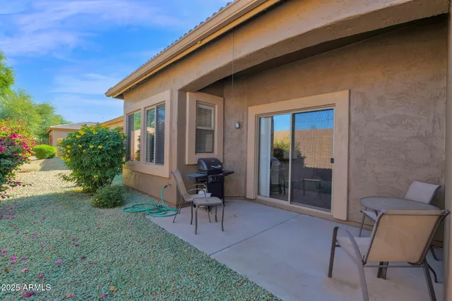 a view of a house with a patio