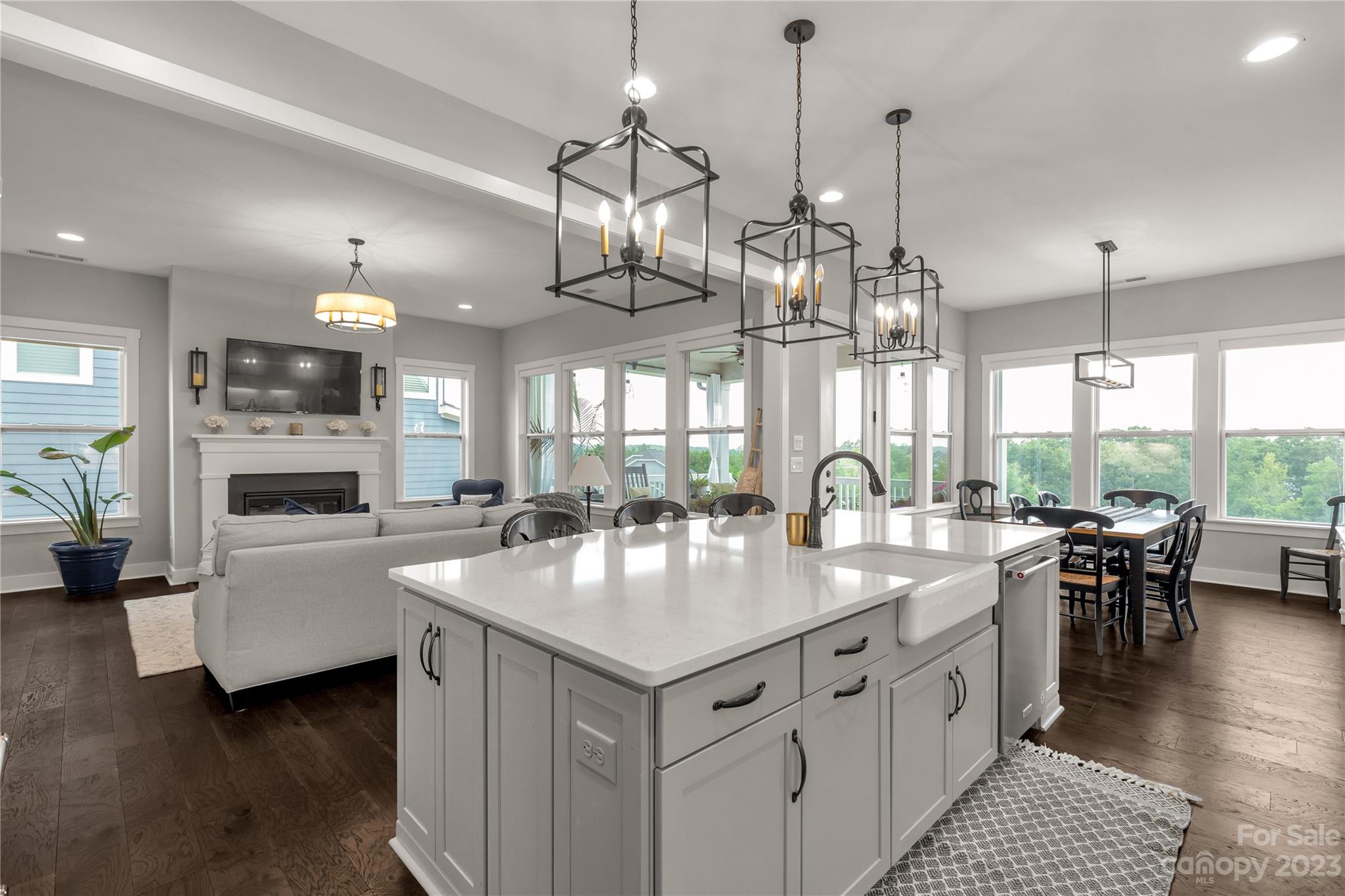 844 Bee Balm Trail Fort Mill, SC 29708 - Photo 16 of 48 an open kitchen with sink and refrigerator