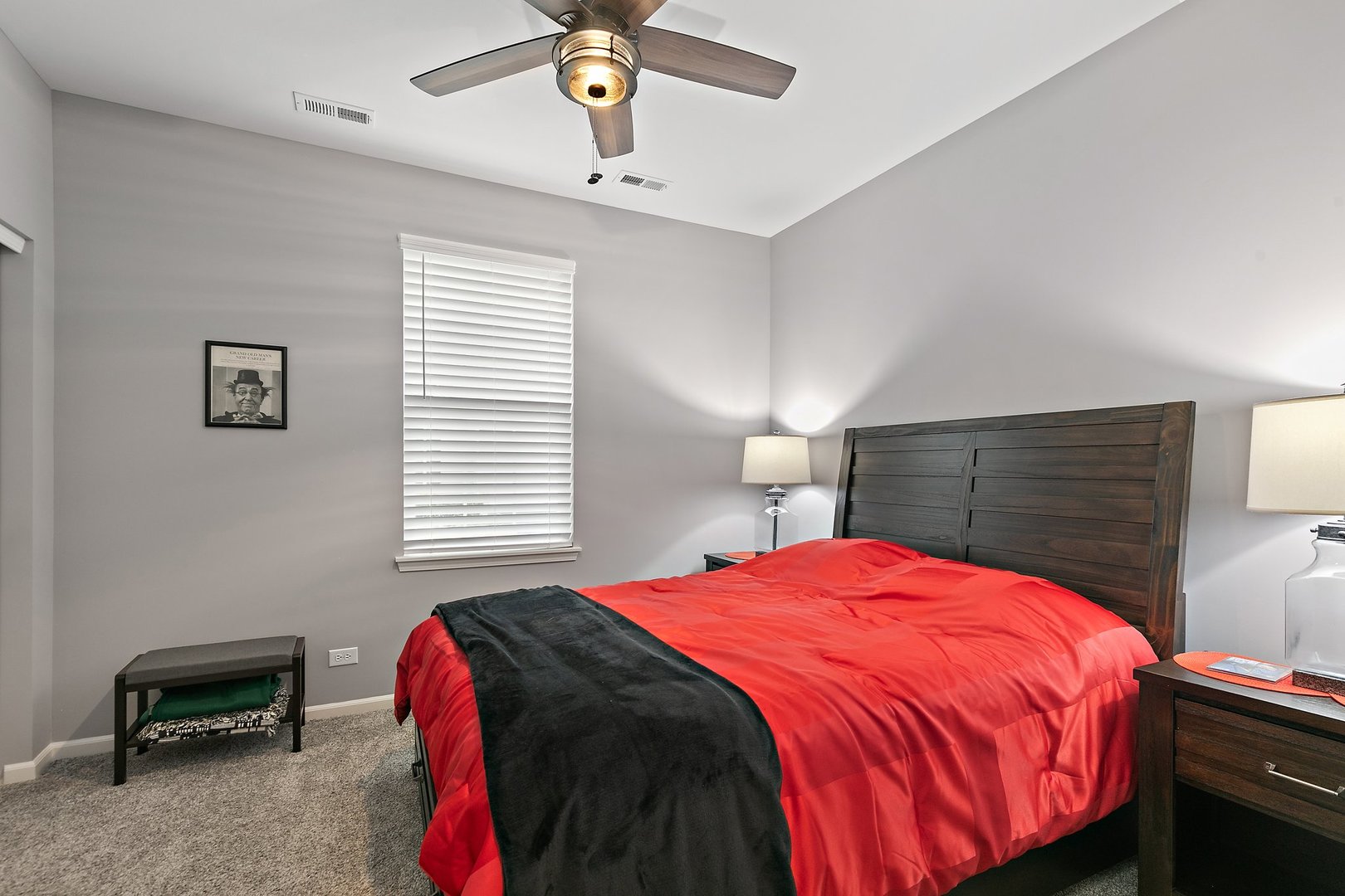 1979 Southern Circle, Unit 1979 Pingree Grove, IL 60140 - Photo 11 of 22 a bedroom with a bed and a lamp