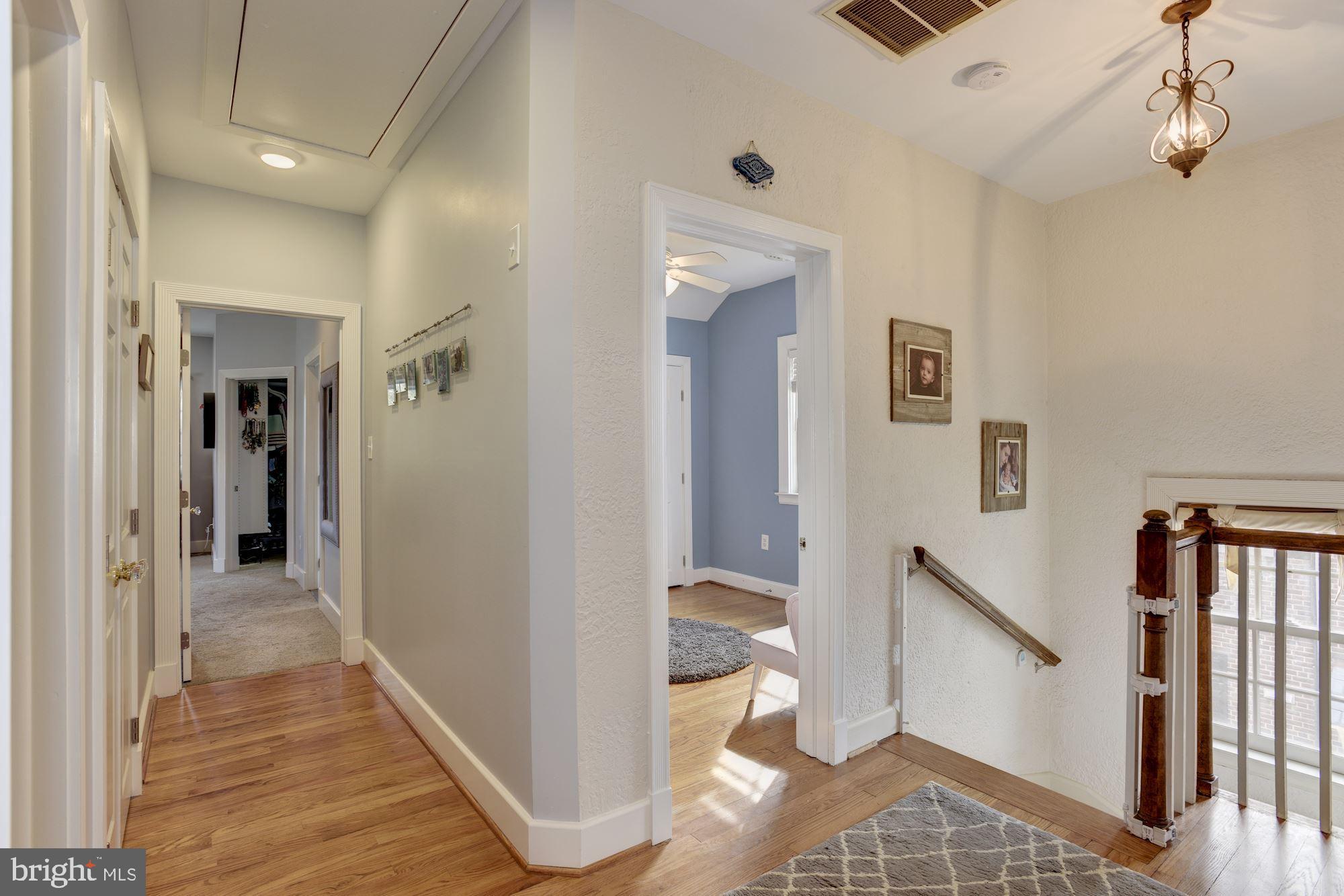 803 Kingston Road Baltimore, MD 21212 - Photo 34 of 51 Hallway to master suite. Pull-down attic.