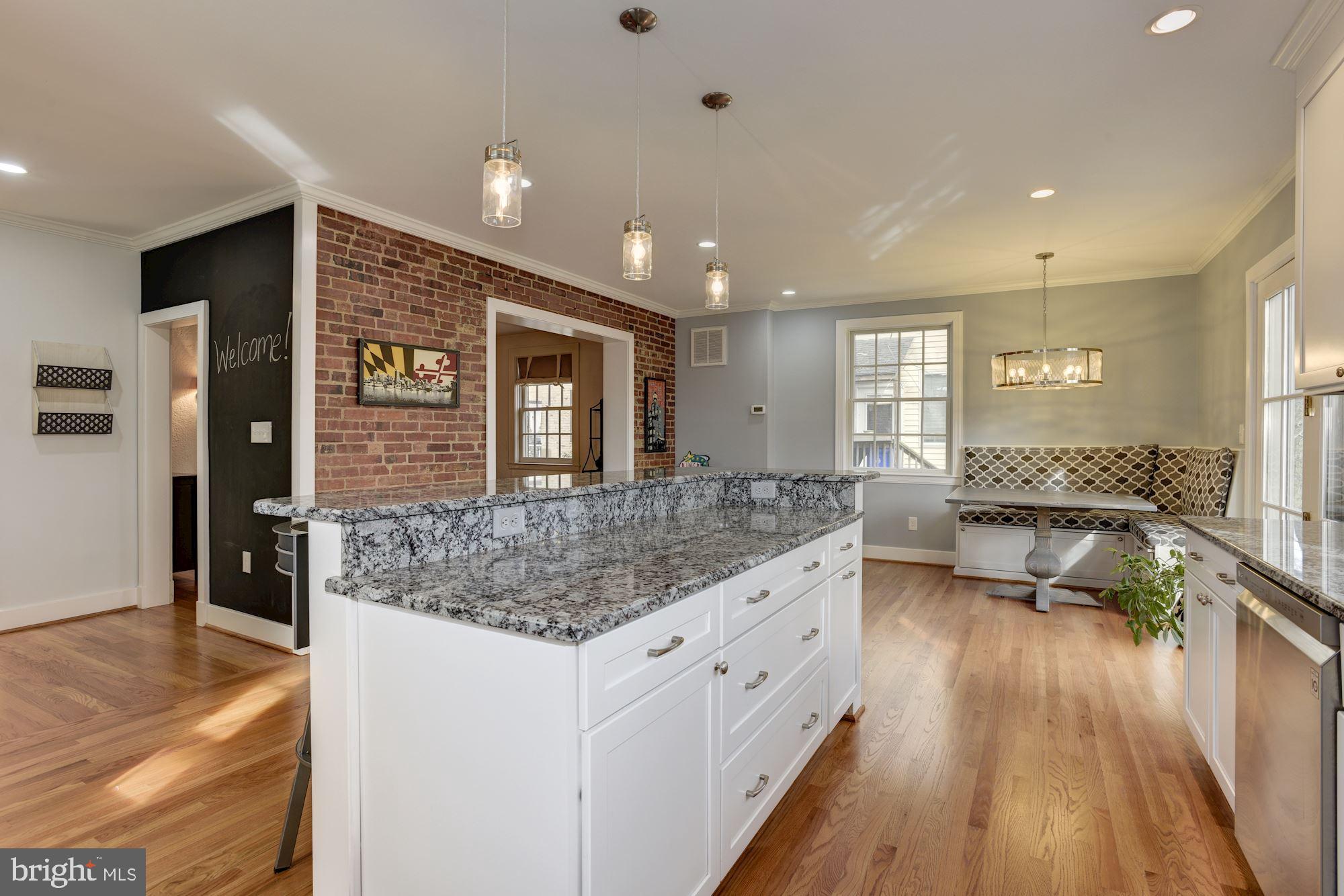 803 Kingston Road Baltimore, MD 21212 - Photo 8 of 51 Hardwood floor. chalk wall