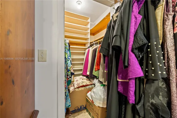 a view of a walk in closet