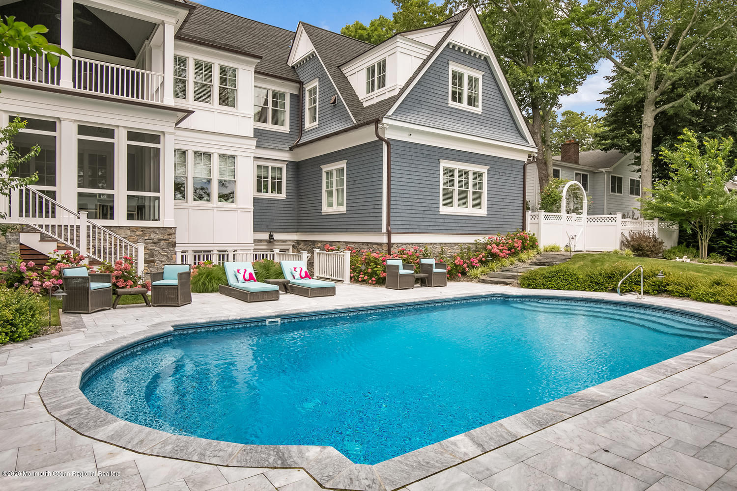 1008 Forrest Road Brielle, NJ 08730 - Photo 49 of 81 a view of a house with swimming pool and sitting area