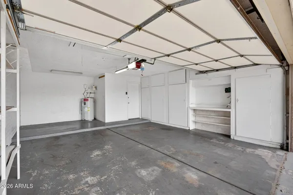 a view of a garage