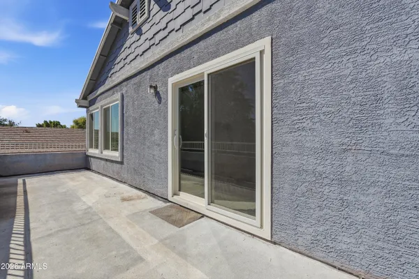 a view of a balcony with city view