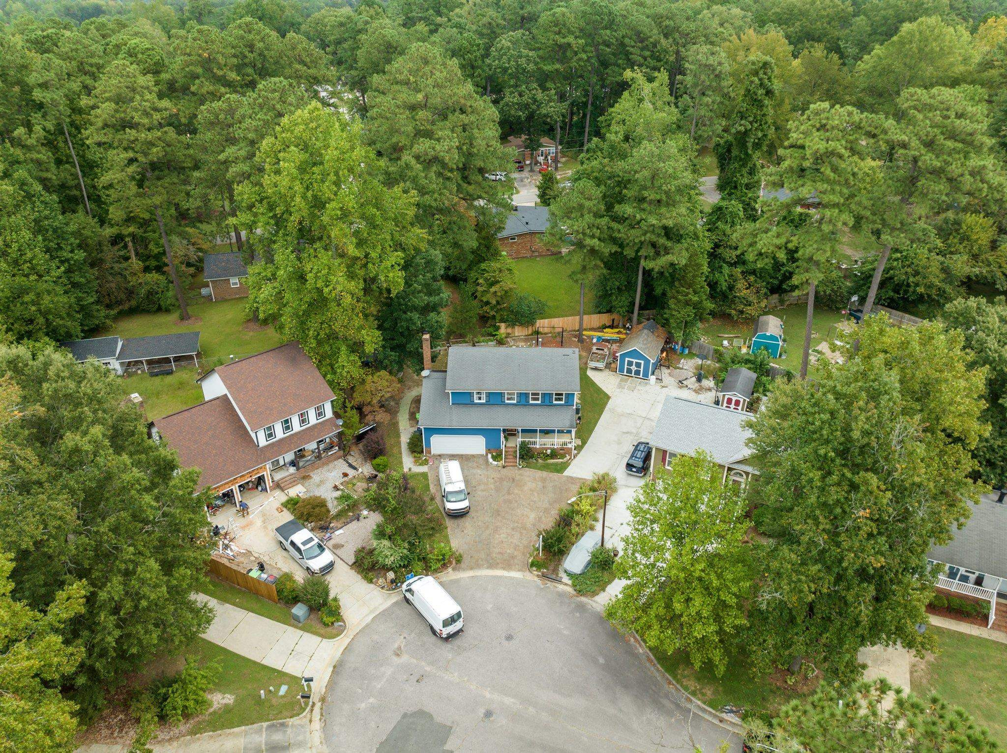 2208 Dobbin Place Raleigh, NC 27604 - Photo 40 of 42 an aerial view of a house with a yard