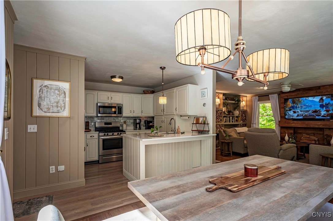 2414 South Shore Road Webb, NY 13420 - Photo 8 of 34 Dining Room with Meyda Lighting
