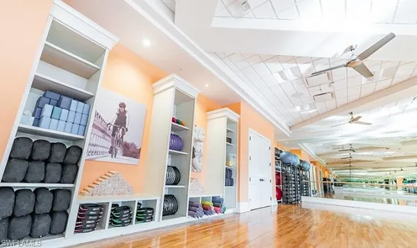 a view of a patio with couches and a potted plant