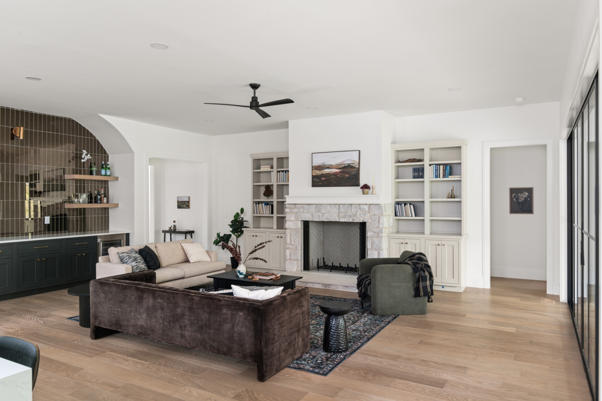706 Brook Hollow Road Nashville, TN 37205 - Photo 20 of 55 a living room with furniture and a fireplace