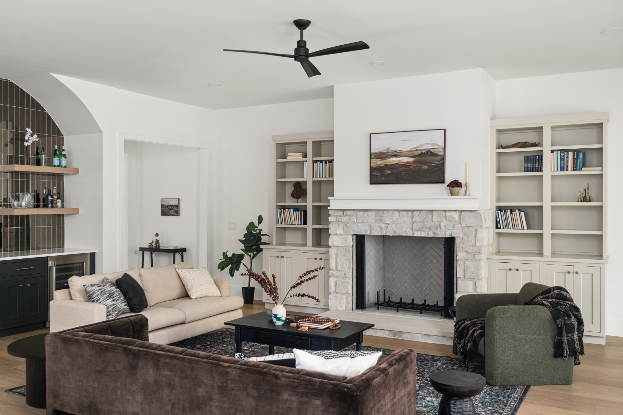 706 Brook Hollow Road Nashville, TN 37205 - Photo 21 of 55 a living room with furniture and a fireplace