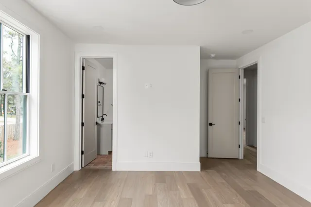 a view of outdoor space with deck and trees