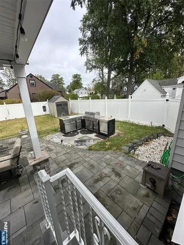 a bathroom with a bathtub and shower