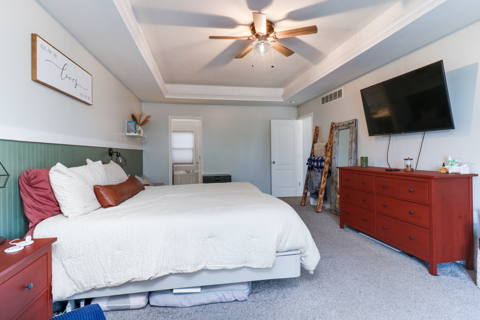 3283 Marimarsh Lane Normal, IL 61761 - Photo 14 of 28 a bedroom with a bed and a flat screen tv