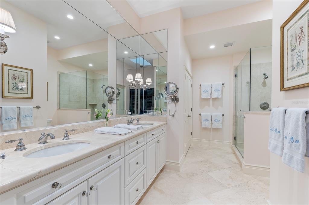 160 Sheep Shank Court Boca Grande, FL 33921 - Photo 24 of 36 a spacious bathroom with a double vanity sink mirror and double