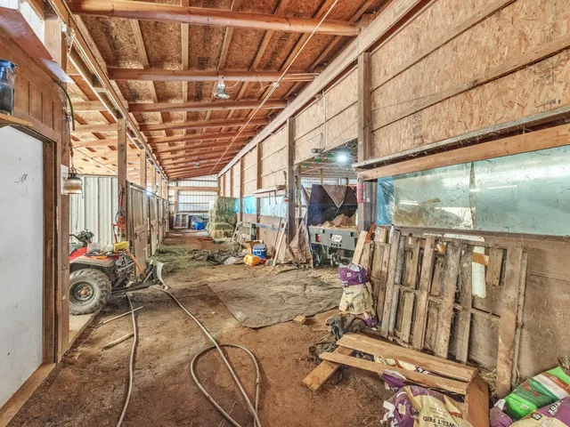 a storage room filled with furniture