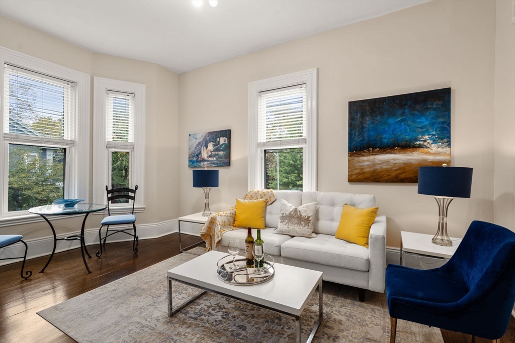 100 Magazine Street, Unit 2 Cambridge, MA 02139 - Photo 3 of 15 a living room with furniture and a rug