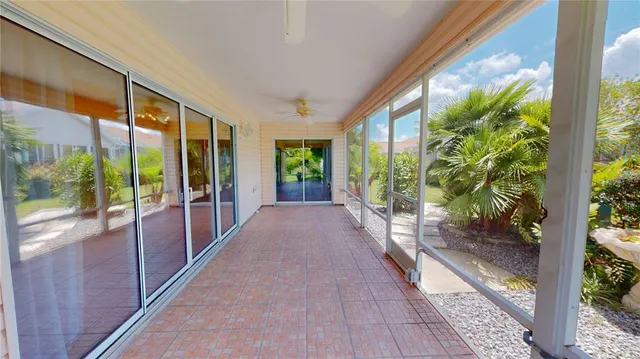 a view of a garden from a windows