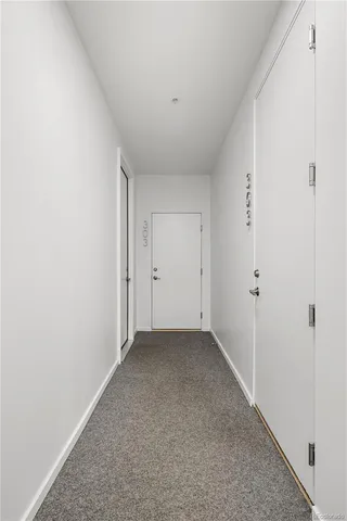 a view of a building and a street