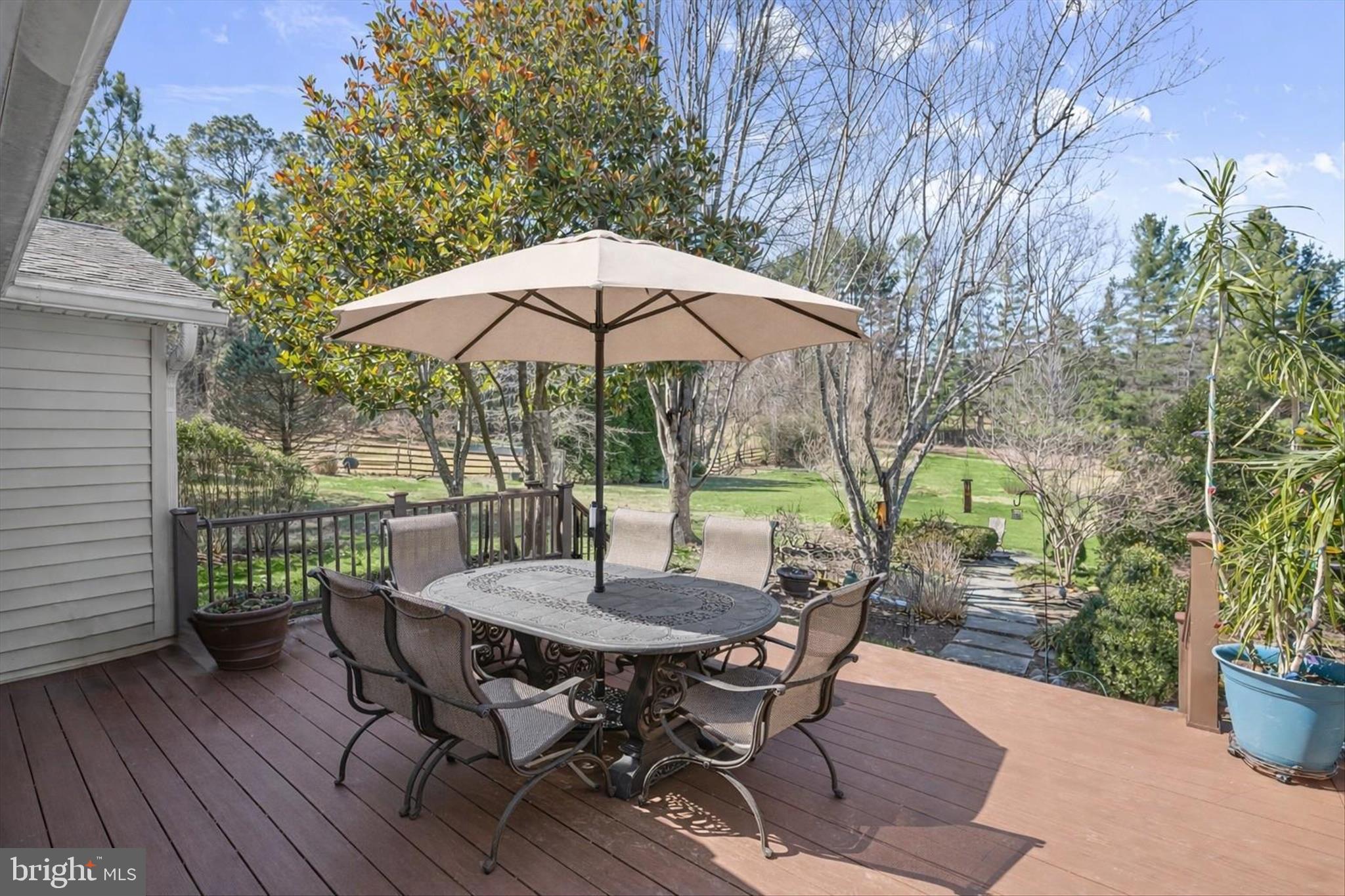 6910 Pindell School Road Clarksville, MD 21029 - Photo 21 of 73 a view of a table and chairs under an umbrella