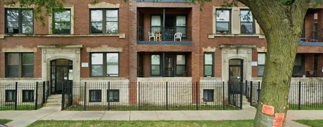 front view of a brick house