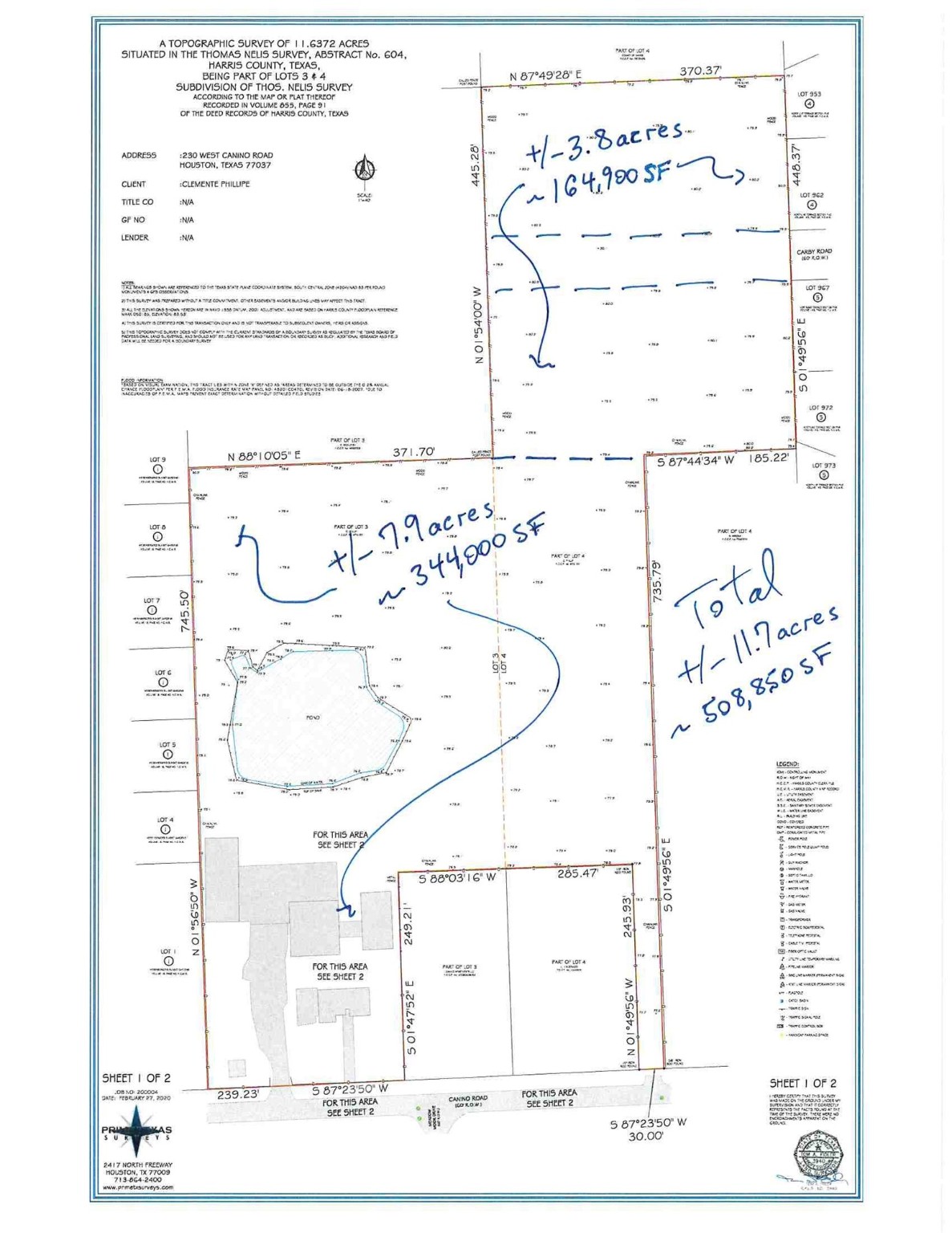 230 West Canino Road Houston, TX 77037 - Photo 3 of 17 one possible subdivision scenario