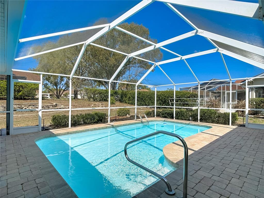 1039 Greenturf Road Spring Hill, FL 34608 - Photo 56 of 60 a view of a backyard with a swimming pool