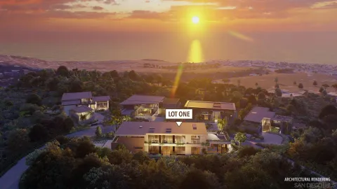 an aerial view of a city with lots of residential buildings
