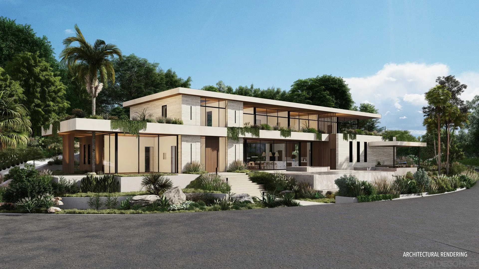 7151 Romero Loop, Unit 1 La Jolla, CA 92037 - Photo 4 of 17 a front view of a house with a garden